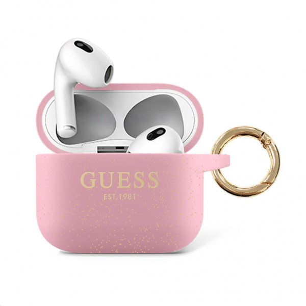 Guess AirPods 3 Deksel Printed Logo Rosa