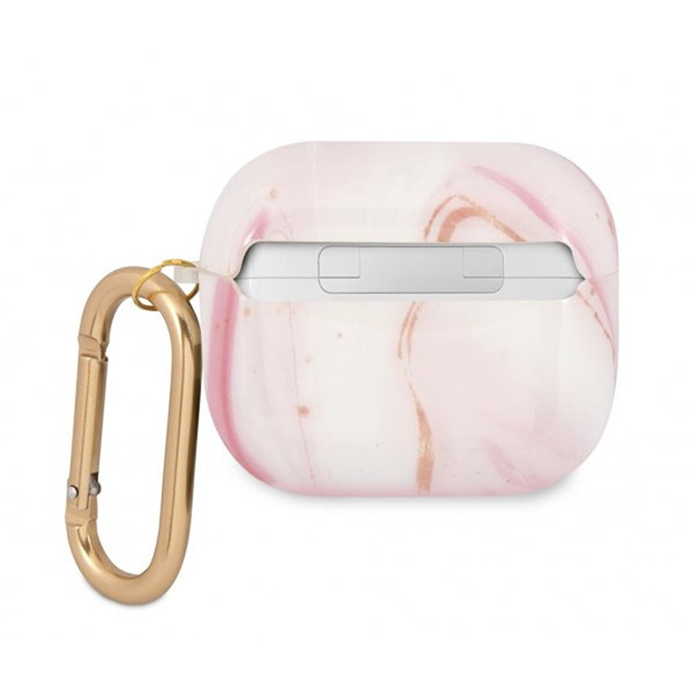 Guess AirPods 3 Deksel Shiny Marble Rosa
