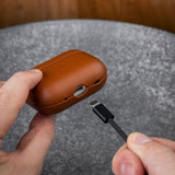Fixed AirPods 3 Deksel PodsLeather MagSafe Brun
