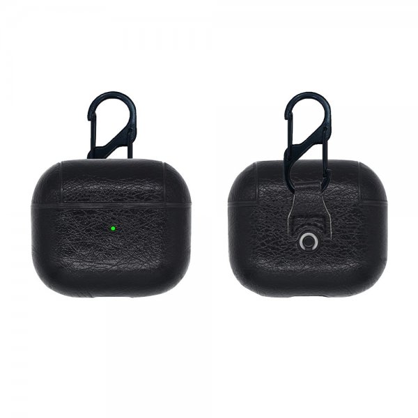 AirPods 3 Deksel PU-lær Svart