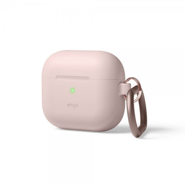 Elago AirPods 3 Deksel Silicone Hang Case Sand Pink