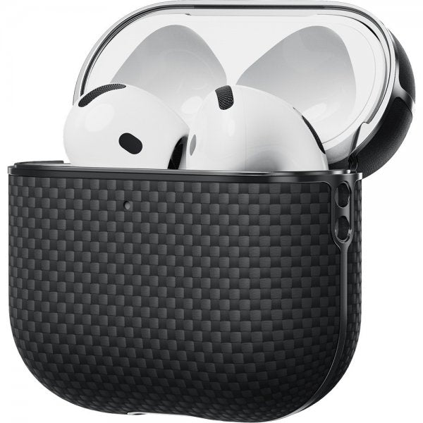 Pitaka AirPods 4 Deksel Aramid Fiber Black/Grey
