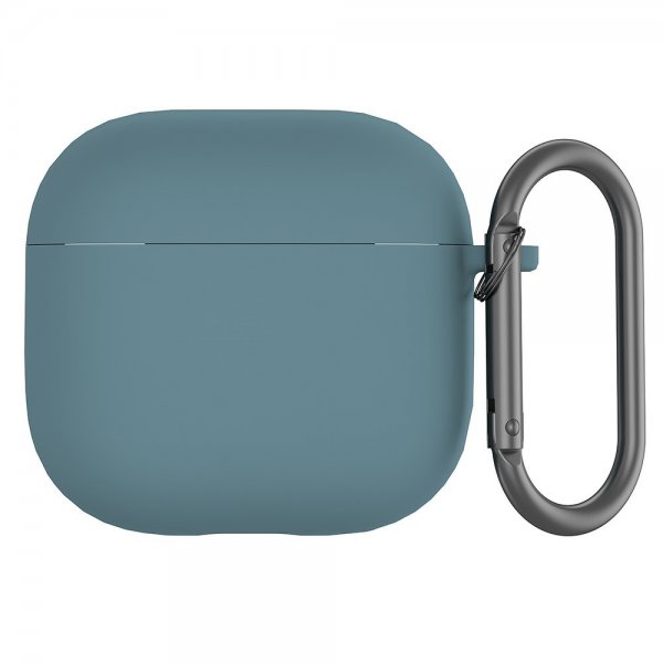 AirPods 4 Deksel i Silikon med Karabinkrok Grønn