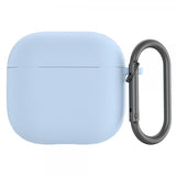 AirPods 4 Deksel i Silikon med Karabinkrok Lys blå