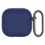 AirPods 4 Deksel i Silikon med Karabinkrok Mørk blå