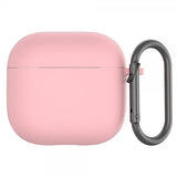 AirPods 4 Deksel i Silikon med Karabinkrok Rosa