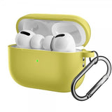 AirPods Pro 2 Deksel i Silikon med Karabinkrok Gul