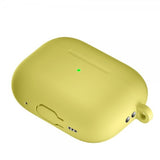 AirPods Pro 2 Deksel i Silikon med Karabinkrok Gul