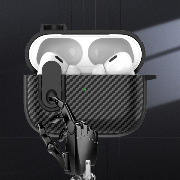 AirPods Pro 2 Deksel Kullfibermønster Gul