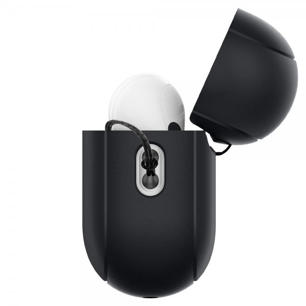 Spigen AirPods Pro 2 Deksel Silicone Fit + Strap Svart