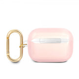 Guess AirPods Pro Deksel Printed Stripe & Gold Hook Rosa
