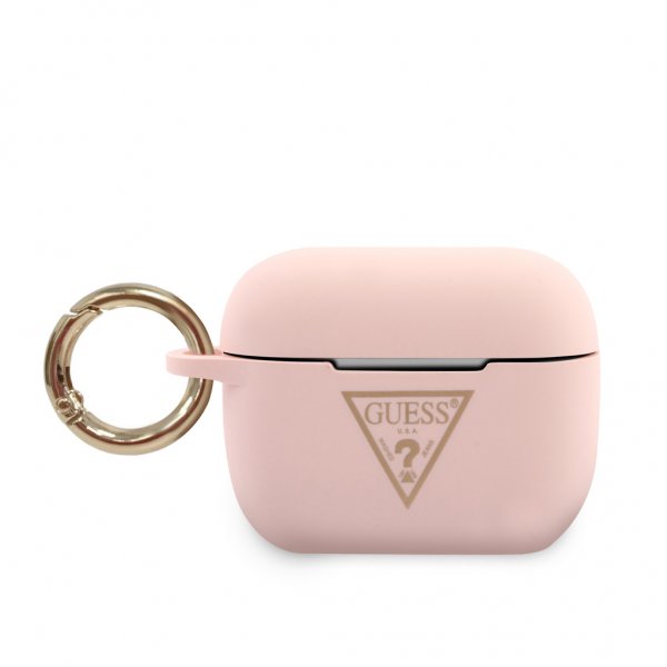 Guess AirPods Pro Deksel Gold Triangle Rosa