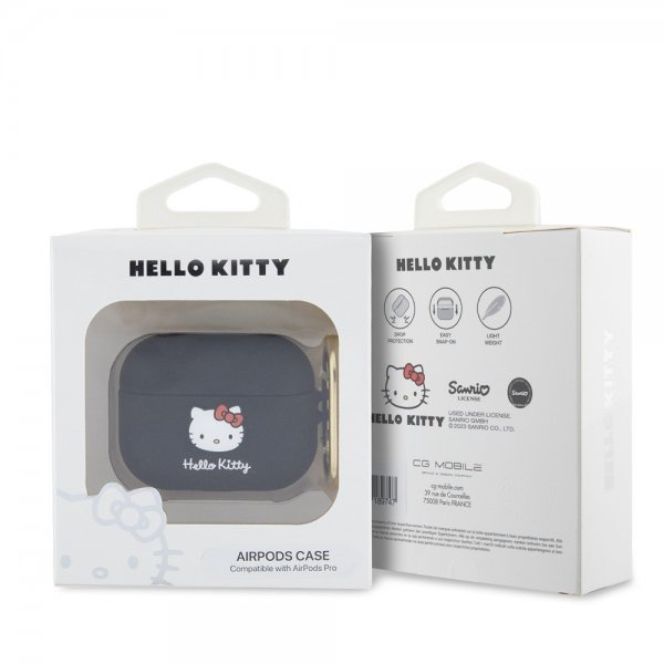 Hello Kitty AirPods Pro Deksel Liquid Silicone Svart