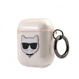 Karl Lagerfeld AirPods (1/2) Deksel Choupette Glitter Gull