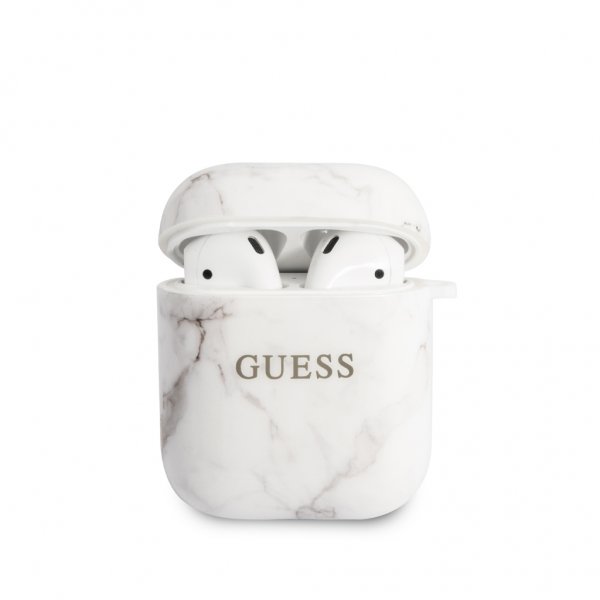Guess AirPods (1/2) Deksel Marble Hvit