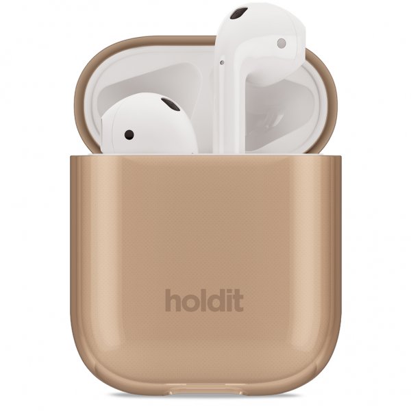 holdit AirPods (1/2) Deksel Seethru Dark Brown