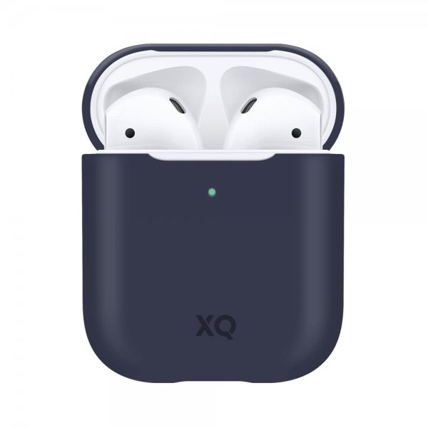 Xqisit AirPods (1/2) Deksel Silikoni Case Blå