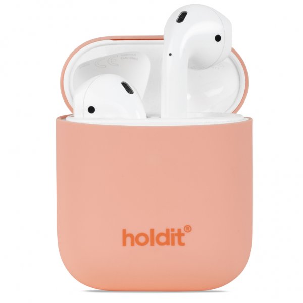holdit AirPods (1/2) Deksel Silikon Pink Peach