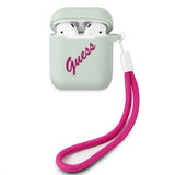 Guess AirPods (1/2) Deksel Vintage Silicone Blå