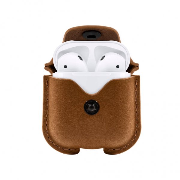 Twelve South AirSnap AirPods (1/2) Skall Ekte Skinn Brun