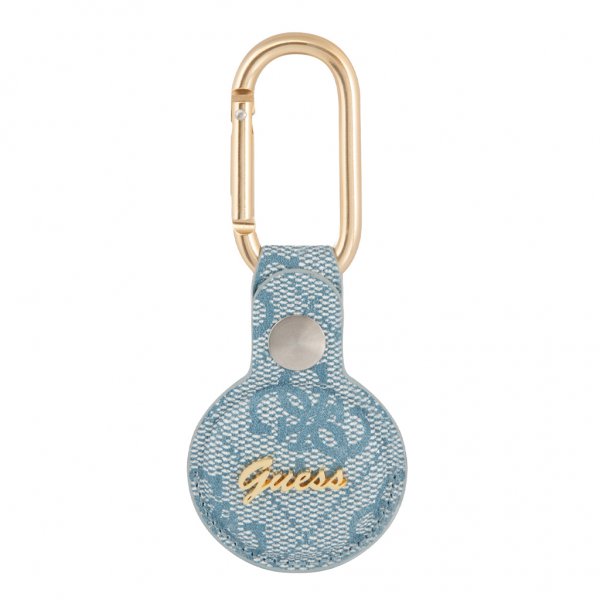 Guess AirTag Holder Vintage Script Blå