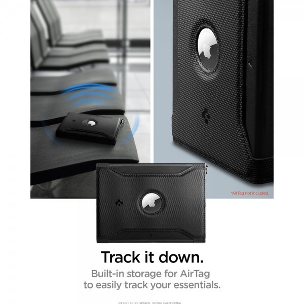 Spigen AirTag Passport Holder Svart