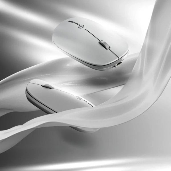 ALOGIC Trådløs Mus Echelon Bluetooth USB-C oppladbar 4 knapper Hvit