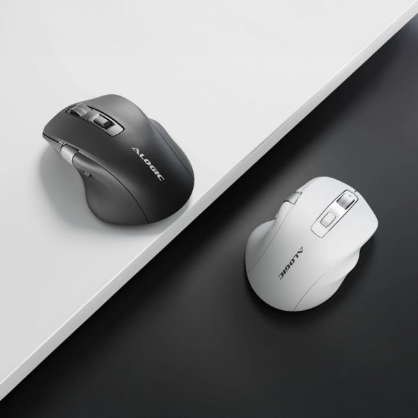 ALOGIC Trådløs Mus Apex Bluetooth USB-C Oppladbar 7 knapper Hvit