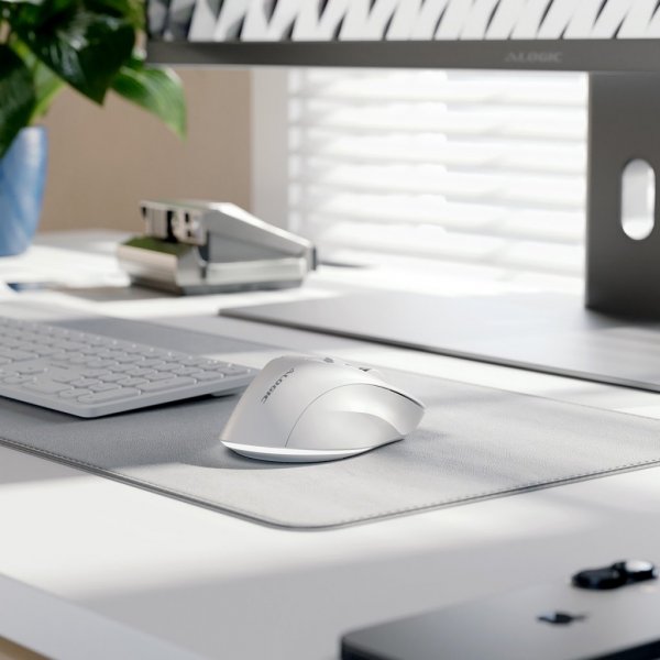 ALOGIC Trådløs Mus Apex Bluetooth USB-C Oppladbar 7 knapper Hvit