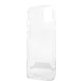 AMG iPhone 13 Deksel Electroplated Horizontal Stripes Hvit Transparent
