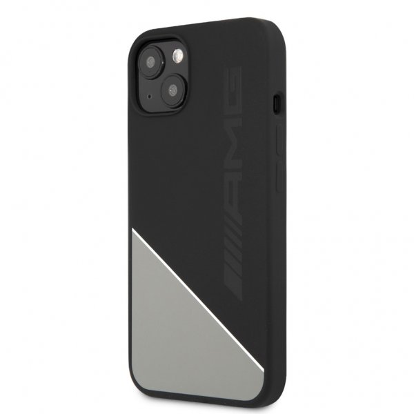 AMG iPhone 13 Deksel Liquid Silicone Two Tone Grå