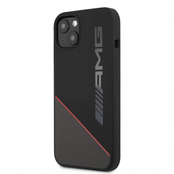AMG iPhone 13 Mini Deksel Liquid Silicone Two Tone Svart