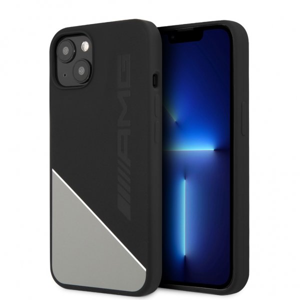AMG iPhone 13 Mini Deksel Liquid Silicone Two Tone Grå