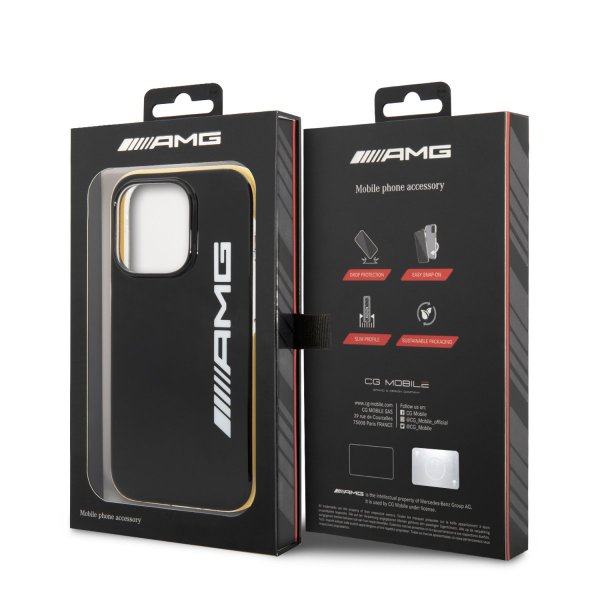 AMG iPhone 14 Pro Max Deksel med Logo Svart Gul