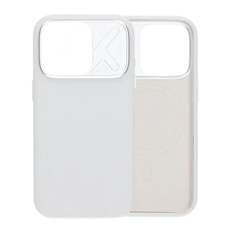 iPhone 16 Pro Deksel Silikon Kamerakant MagSafe Hvit