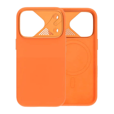 iPhone 17 Pro Max Deksel Silikon Kamerabeskyttelse MagSafe Oransje