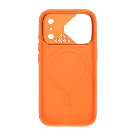 iPhone 17 Pro Deksel Silikon Kamerakant MagSafe Oransje