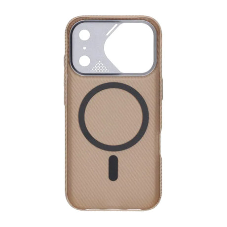 iPhone 17 Pro Deksel med karbonfibermønster MagSafe Beige