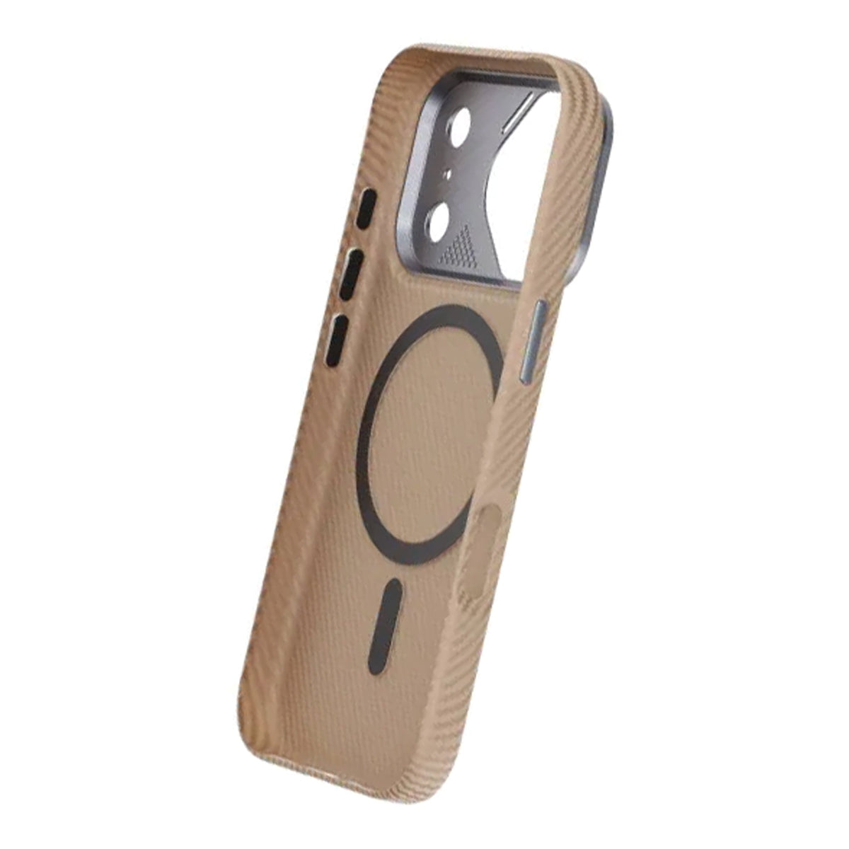 iPhone 17 Pro Deksel med karbonfibermønster MagSafe Beige