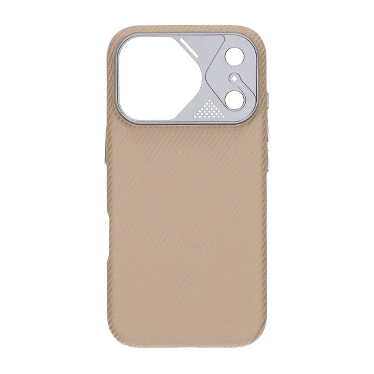 iPhone 17 Pro Max Deksel med karbonfibermønster MagSafe Beige