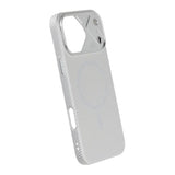 iPhone 17 Pro Max Deksel med karbonfibermønster MagSafe Sølv