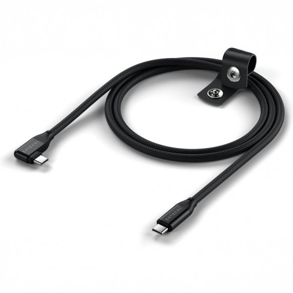 Satechi Vinklet data- og ladekabel USB-C 1 m svart