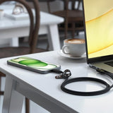Satechi Vinklet data- og ladekabel USB-C 1 m svart