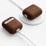 KeyBudz AirPods (1/2) Deksel PodSkinz Ekte Skinn Brun