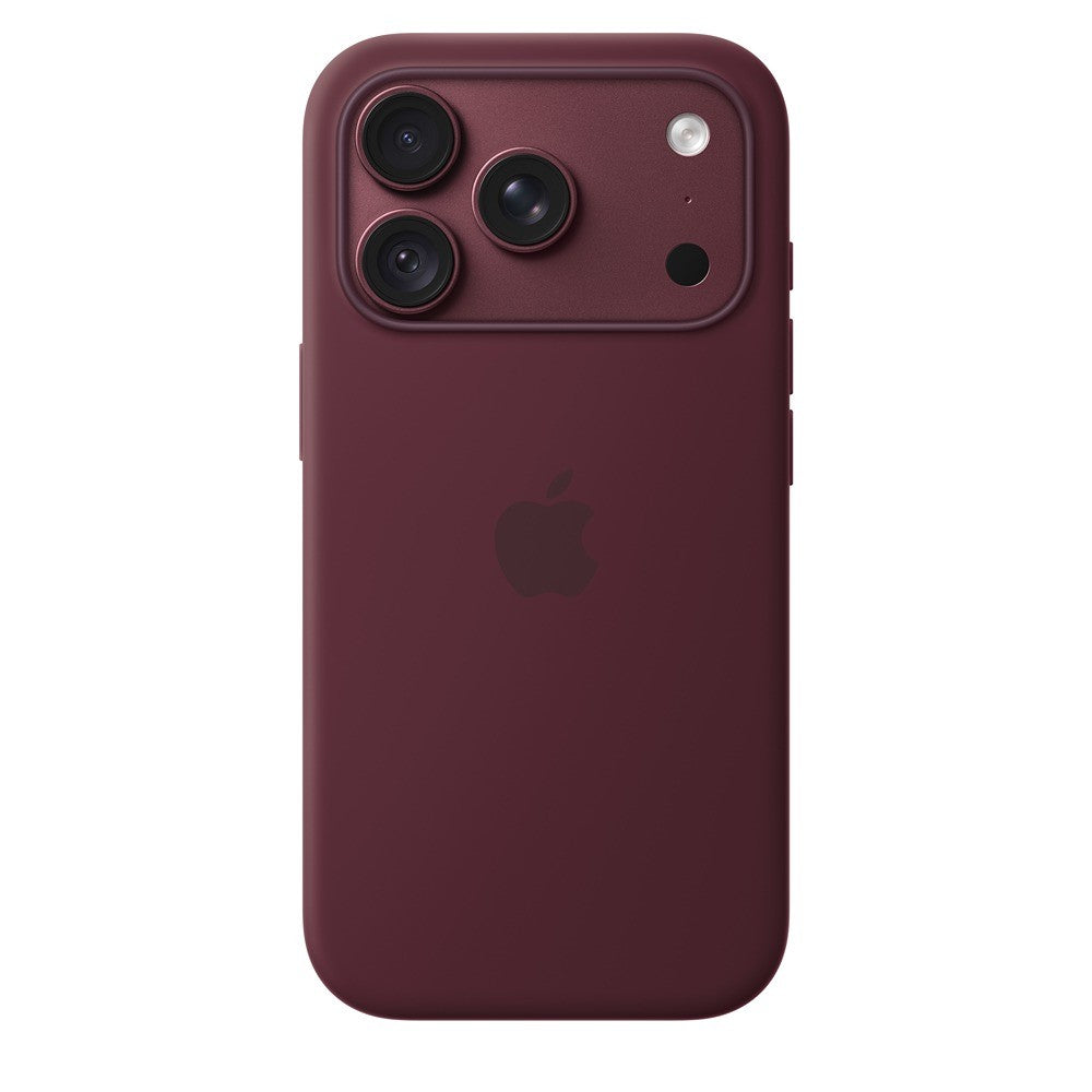 Apple Original iPhone 18 Pro Deksel silikonetui MagSafe Burgundy