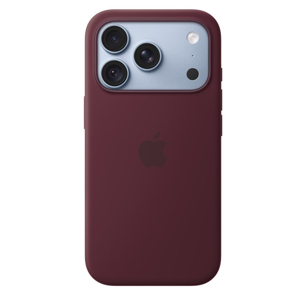 Apple Original iPhone 18 Pro Deksel silikonetui MagSafe Burgundy