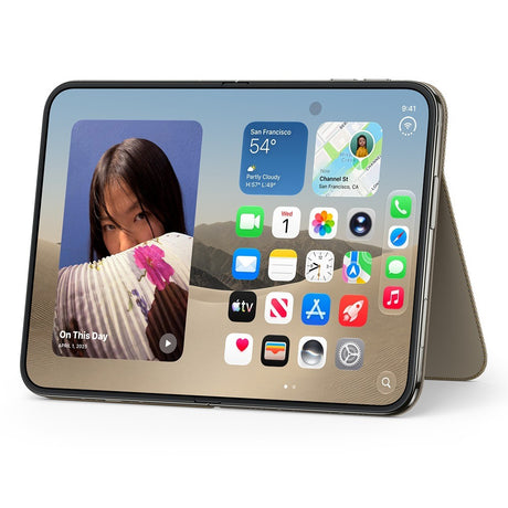 Apple Original iPhone Duo Deksel Folio Kickstand MagSafe Taupe