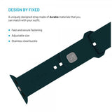Fixed Apple Watch 38/40/41/42mm Armbånd Silicone Sporty Strap Mørkegrønn