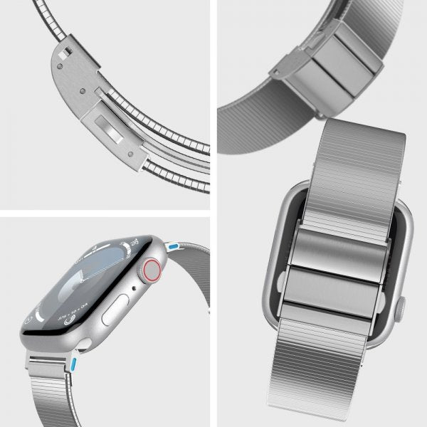 Spigen Apple Watch 38/40/41/42mm Armbånd Sleek Link Sølv