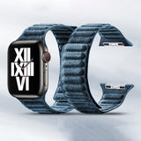 Apple Watch 38/40/41/42mm Armbånd Semsket skinn Blå